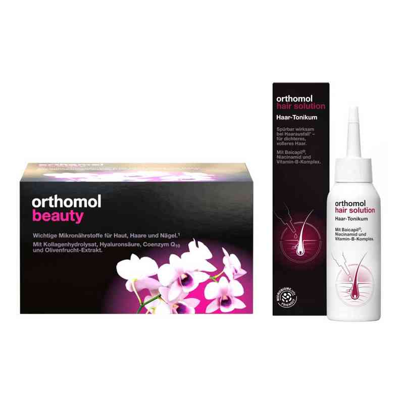 Orthomol Beauty Trinkfläschchen+Orthomol Hair Solution Tonikum 1 Set von Orthomol pharmazeutische PZN 08107197
