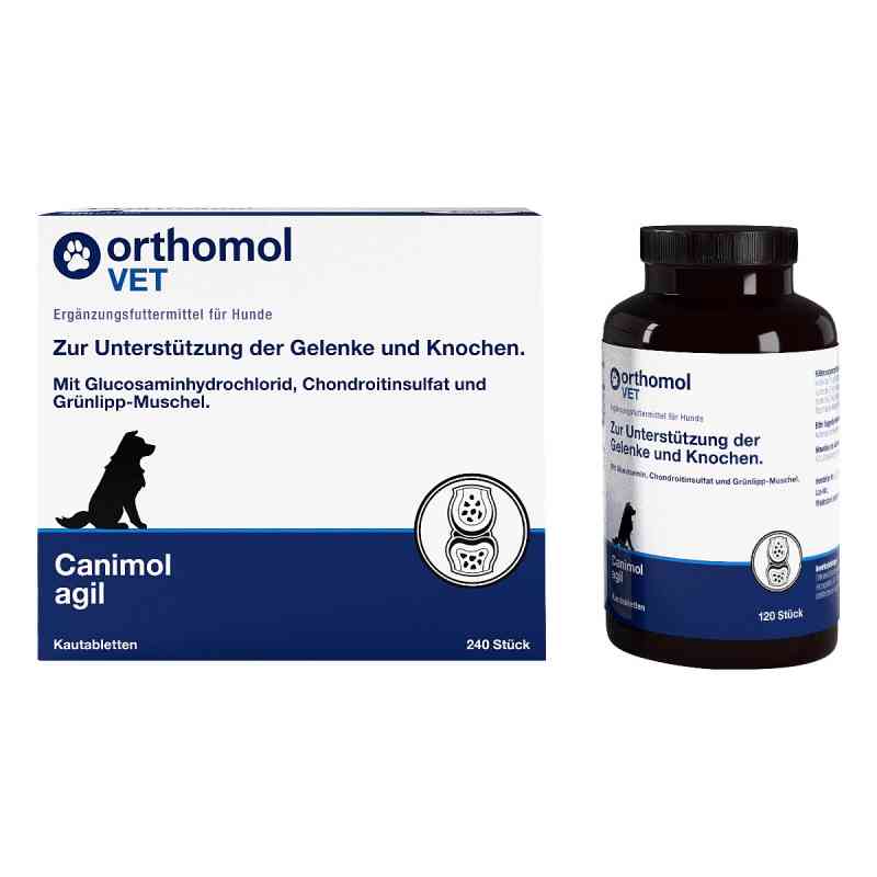 Orthomol Vet Canimol Agil Kautabletten für Hunde 240 stk von Orthomol pharmazeutische PZN 18723124