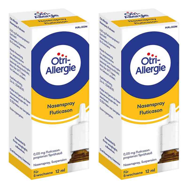 Otri-Allergie Nasenspray Fluticason (ca. 120 Sprühstöße) 2x12 ml von Haleon Germany GmbH PZN 08104678