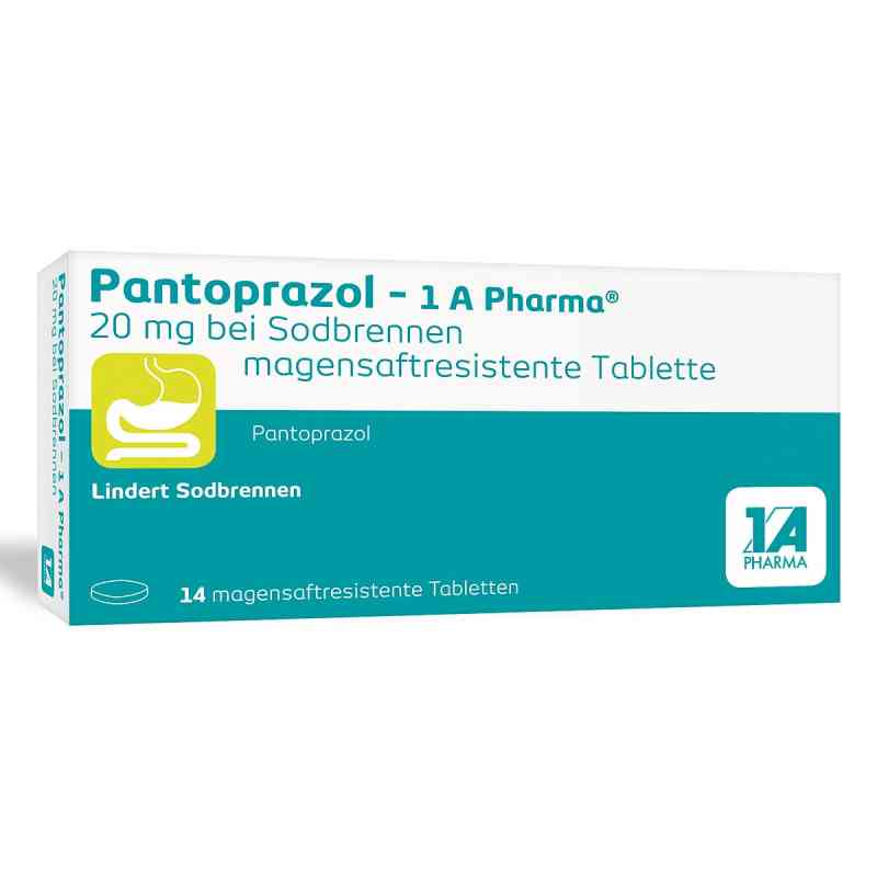 Pantoprazol - 1 A Pharma® 20 mg bei Sodbrennen 14 stk von 1 A Pharma GmbH PZN 06486311