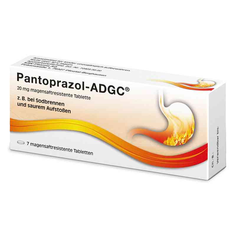 Pantoprazol ADGC 20mg 7 stk von Zentiva Pharma GmbH PZN 08998386