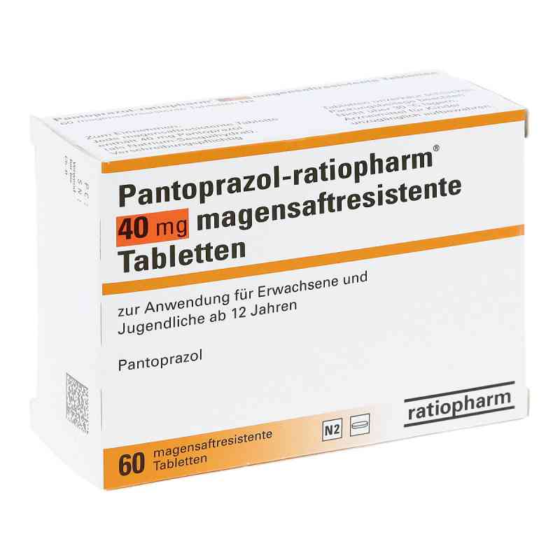 Pantoprazol-ratiopharm 40 mg magensaftresistent Tabletten 60 stk von ratiopharm GmbH PZN 07189756