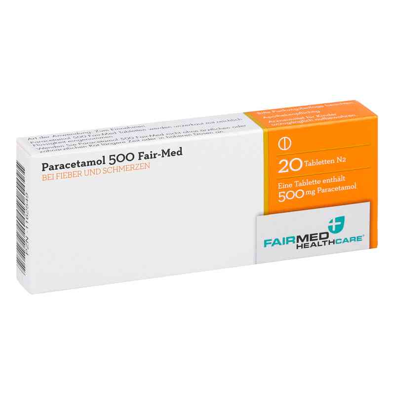 Paracetamol 500 Fair-Med 20 stk von Fairmed Healthcare GmbH PZN 01162549