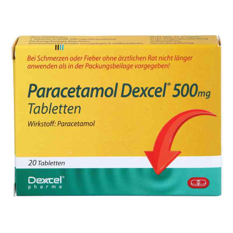 Paracetamol Dexcel 500 Mg Tabletten 20 stk von Dexcel Pharma GmbH PZN 18311203