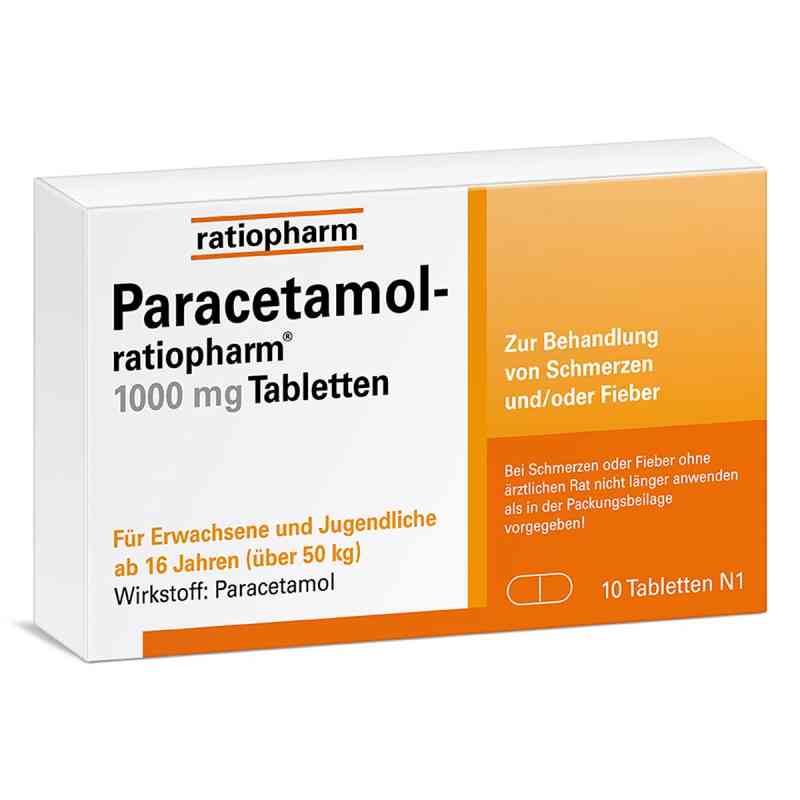 Paracetamol-ratiopharm® 1000 mg Tabletten 10 stk von ratiopharm GmbH PZN 09263936