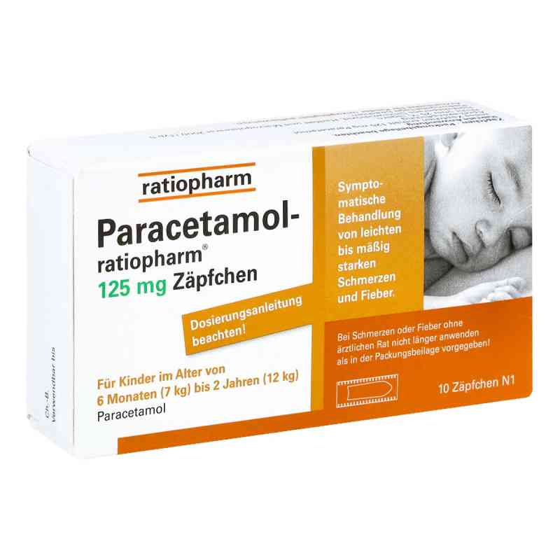 Paracetamol ratiopharm 125 mg Zäpfchen 10 stk von ratiopharm GmbH PZN 03953580