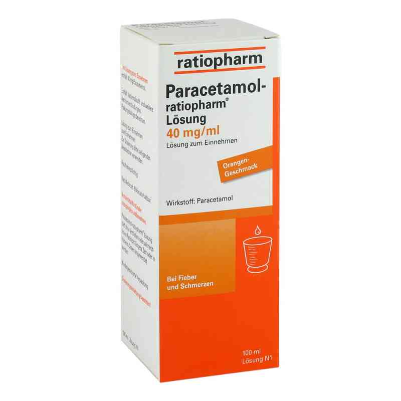 Paracetamol ratiopharm 40mg/ml Lösung zum Einnehmen 100 ml von ratiopharm GmbH PZN 07263487