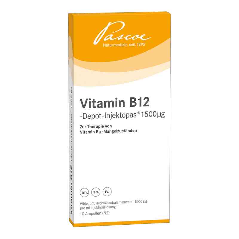 Pascoe Vitamin B12 Depot-Injektopas 1500 µg 10X1 ml von Pascoe pharmazeutische Präparate GmbH PZN 07568672
