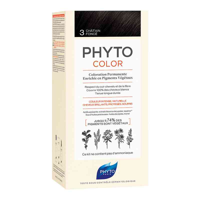 PHYTOCOLOR 3 DUNKELBRAUN Pflanzliche Haarcoloration 1 stk von Laboratoire Native Deutschland GmbH PZN 14410121