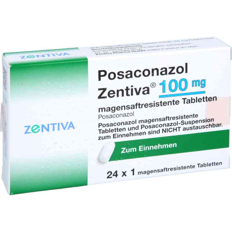 Posaconazol Zentiva 100 mg magensaftresistent Tabletten 24 stk von Zentiva Pharma GmbH PZN 14358426