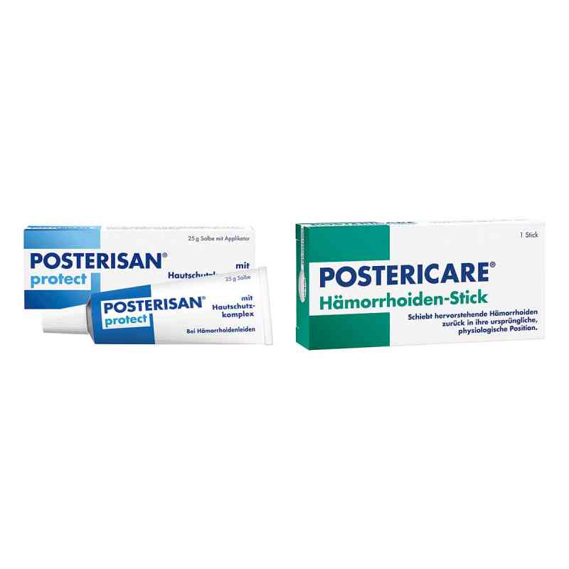 Posterisan protect Salbe bei Hämorroiden + Hämorrhoiden-stick 1 Set von  PZN 08108668