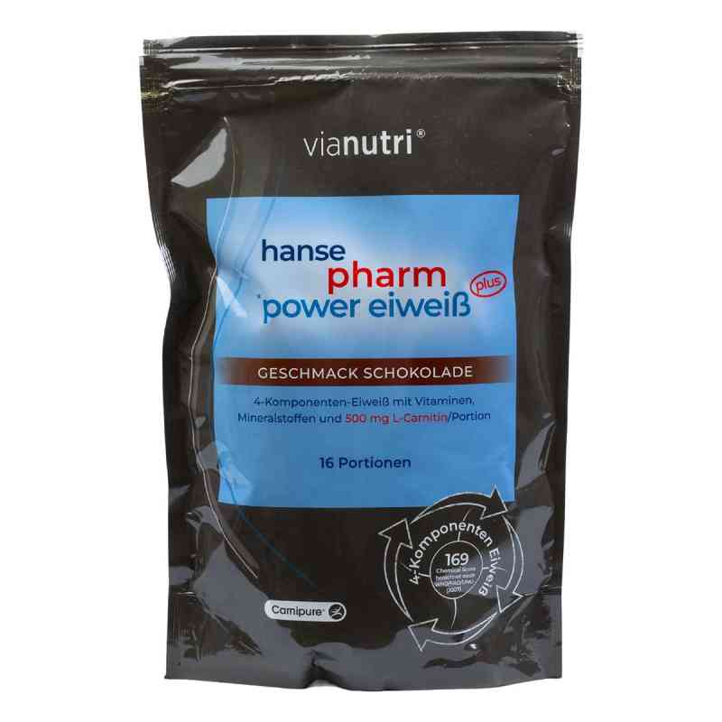 Power Eiweiss Plus Protein Shake Pulver Schokolade 500 g von Vianutri GmbH PZN 20166004