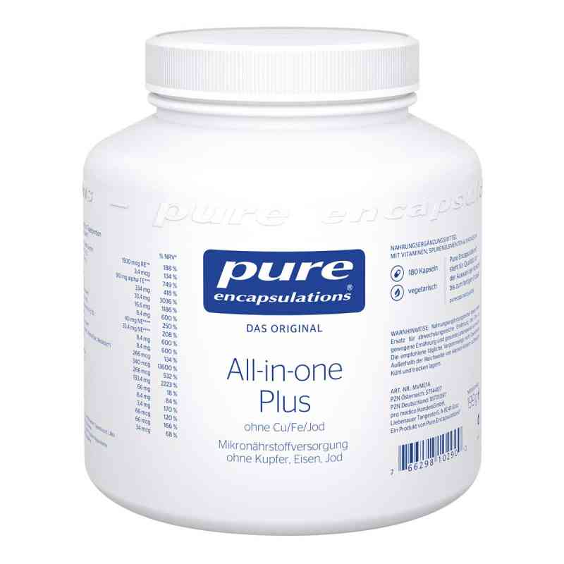 Pure Encapsulations All-in-one Plus ohne Cu/Fe/Jod 180 stk von pro medico GmbH PZN 18701097