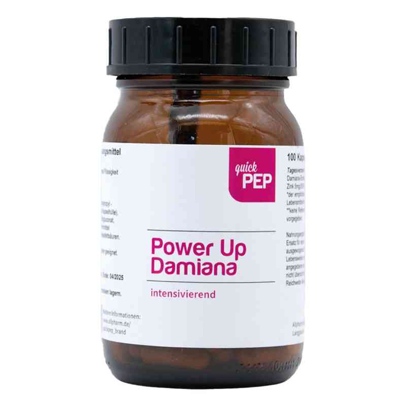 Quickpep Power Up Damiana Kapseln 100 stk von ALLPHARM Vertriebs GmbH PZN 18653777