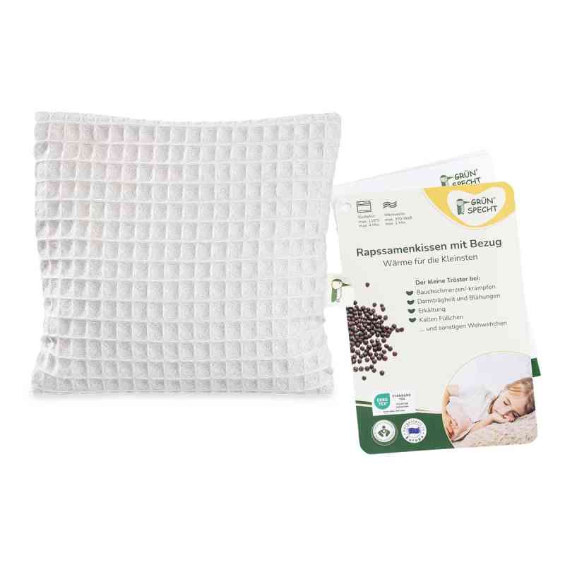 Rapssamen-Kissen mit Bezug, Waffelpiqué, grau 1 stk von GRÜNSPECHT Naturprodukte GmbH PZN 08108607
