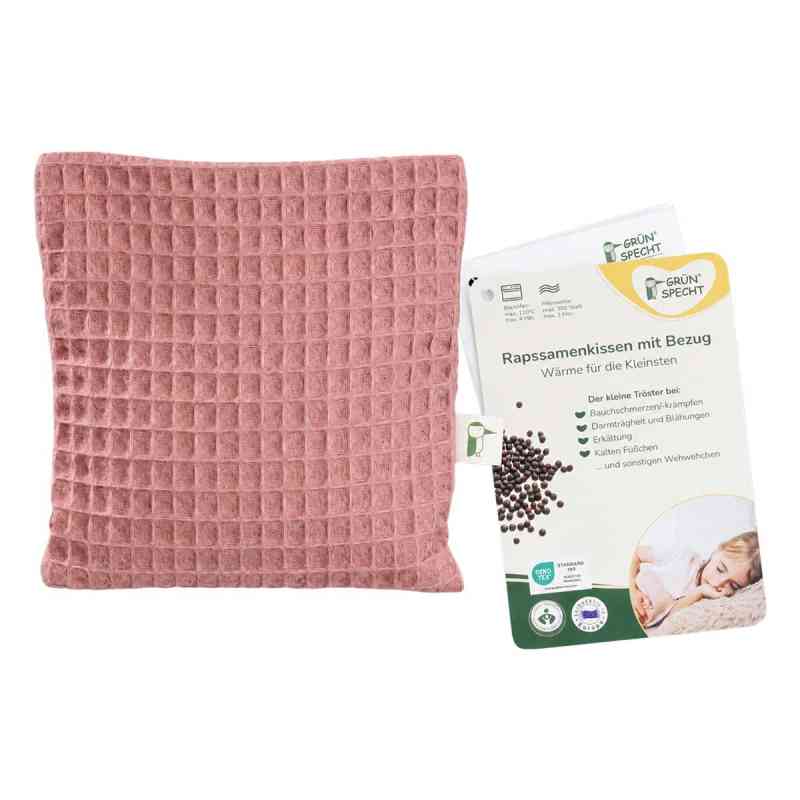 Rapssamen-Kissen mit Bezug, Waffelpiqué, rosa 1 stk von GRÜNSPECHT Naturprodukte GmbH PZN 08108608