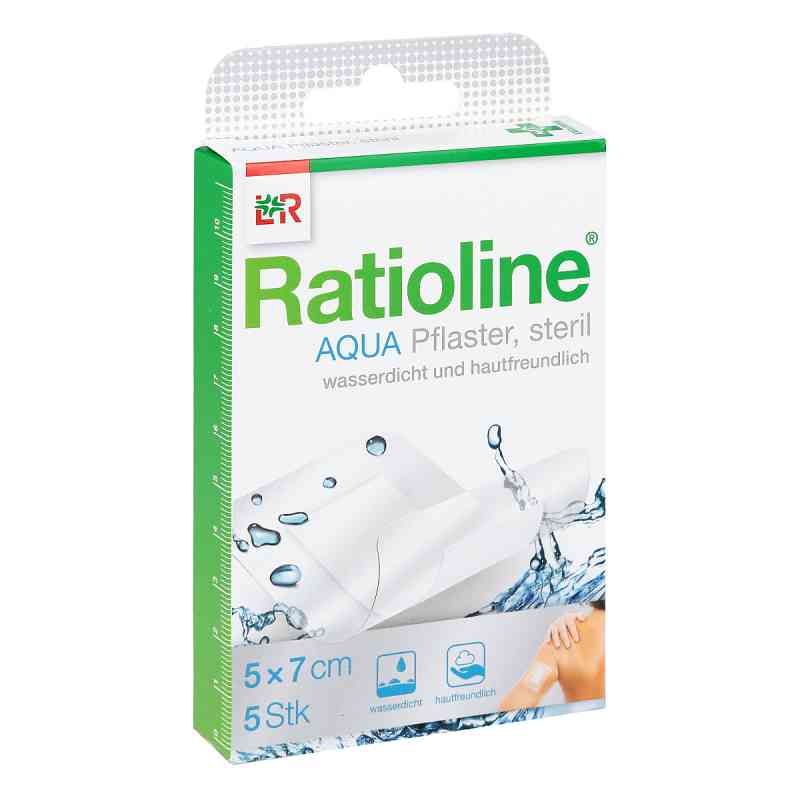 Ratioline aqua Duschpflaster Plus 5x7 cm steril 5 stk von Lohmann & Rauscher GmbH & Co.KG PZN 05484391