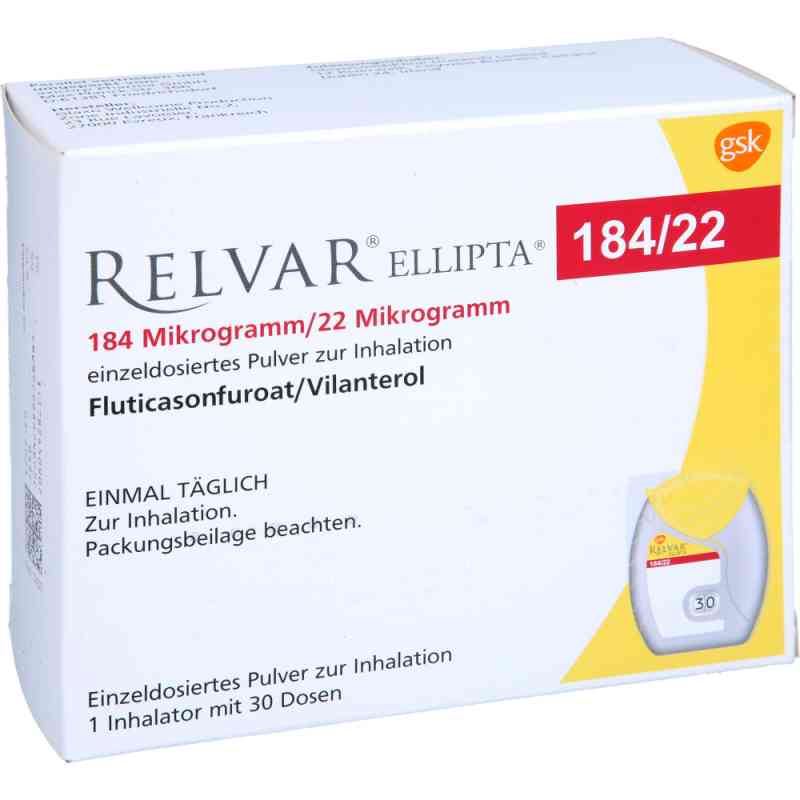 Relvar Ellipta 184 Mikrogramm/22 Mikrogramm Inh.p. 1X30 stk von axicorp Pharma GmbH PZN 17824509