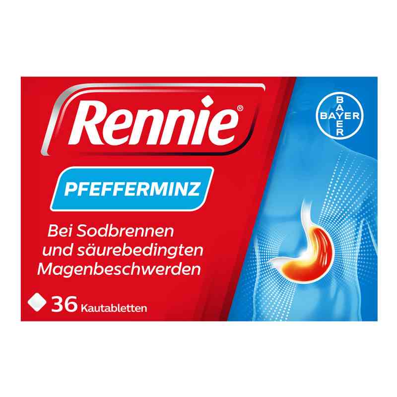 Rennie Pfefferminz gegen Sodbrennen Kautabletten 36 stk von Bayer Vital GmbH PZN 01459611