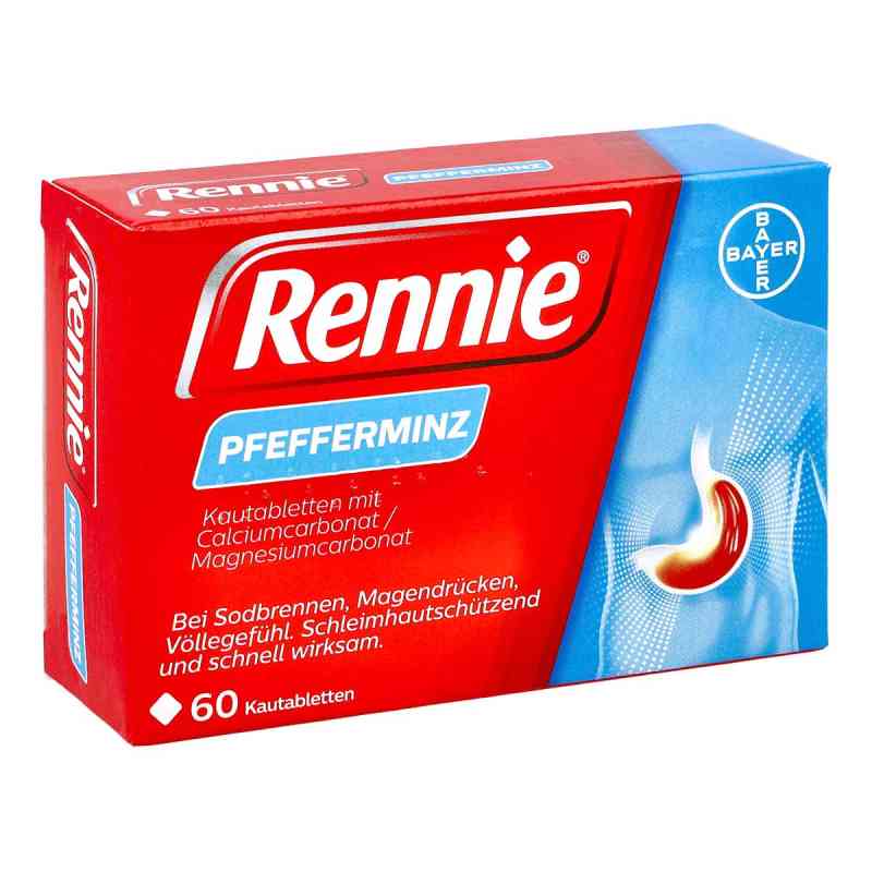 Rennie Pfefferminz gegen Sodbrennen Kautabletten 60 stk von Bayer Vital GmbH PZN 01459628