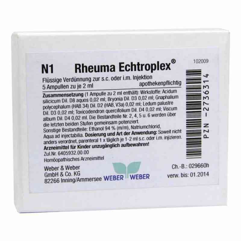Rheuma Echtroplex Injektionslösung 5X2 ml von WEBER & WEBER GmbH PZN 02736314