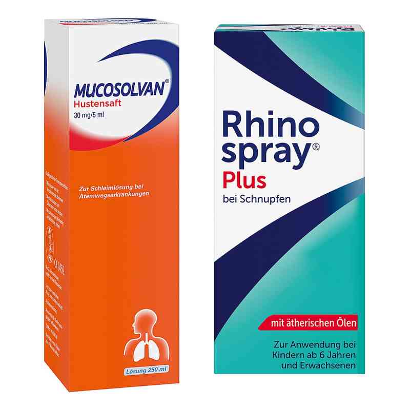 Rhinospray plus bei Schnupfen + Mucosolvan Hustensaft 30mg 5ml S 2 Pck von A. Nattermann & Cie GmbH PZN 08100945