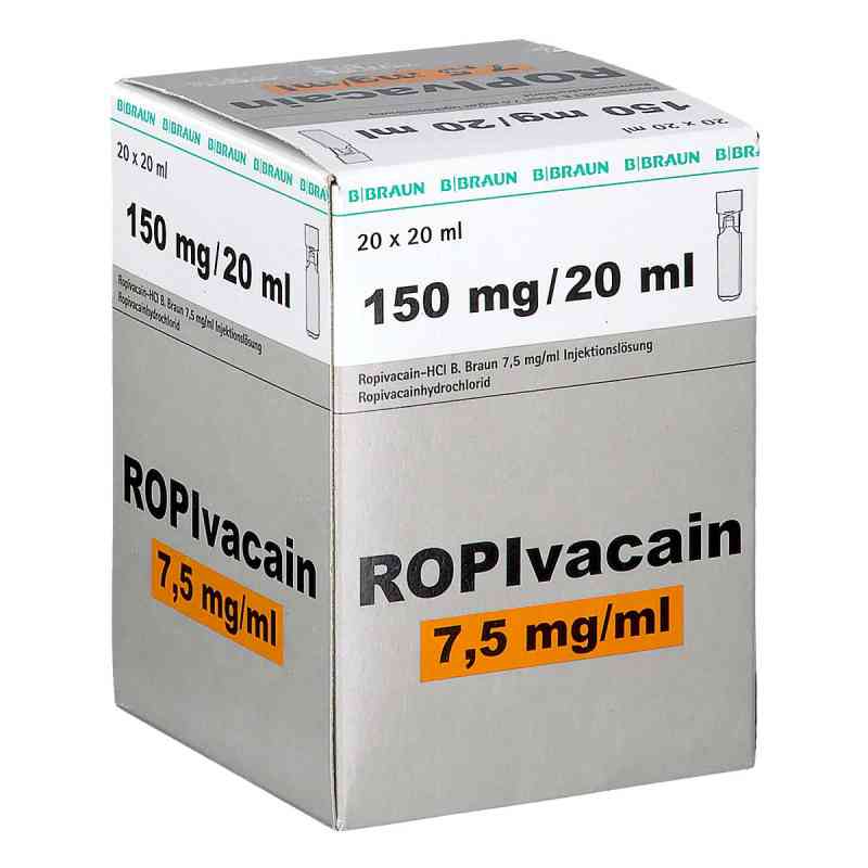 Ropivacain B.braun 7,5 mg/ml Injektionslösung 20X20 ml von B. Braun Melsungen AG PZN 08812714