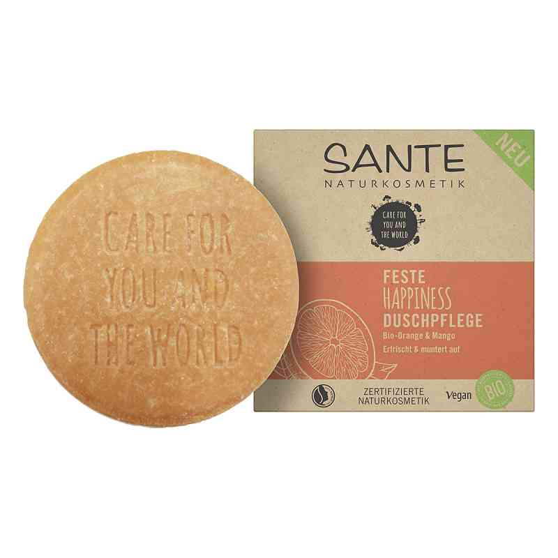 Sante Happiness Feste Duschpflege Bio-Orange & Mango 80 g von LOGOCOS Naturkosmetik GmbH & Co. KG PZN 19419316