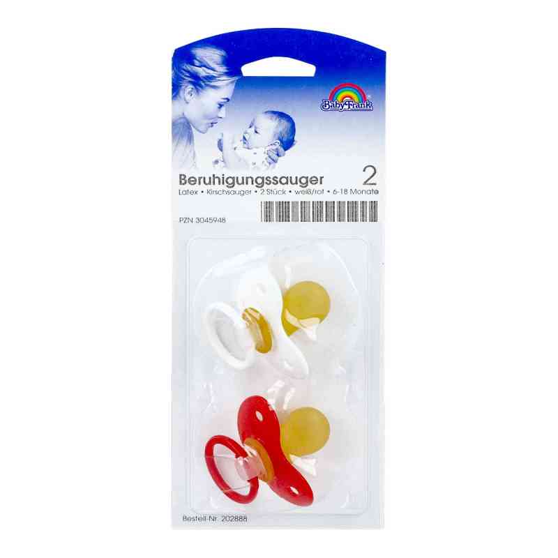 Sauger Kirsche Latex Größe 2 6-18 Monat € weiss/rot 2 stk von Büttner-Frank GmbH PZN 03045948