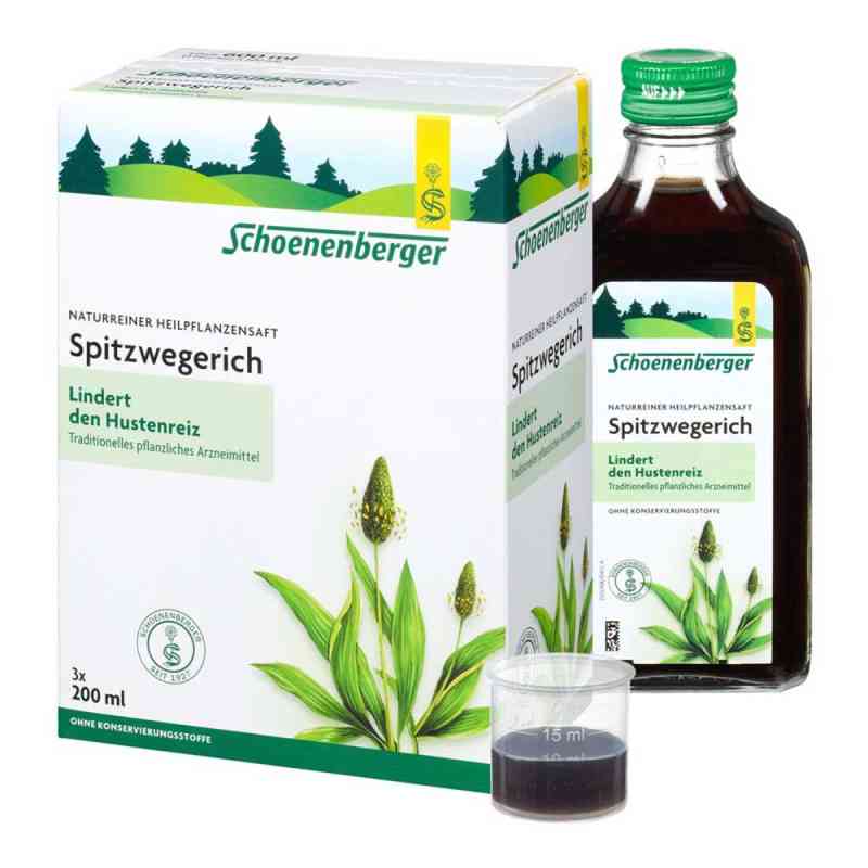 Schoenenberger Naturreiner Heilpflanzensaft Spitzwegerich 3X200 ml von SALUS Pharma GmbH PZN 00700163