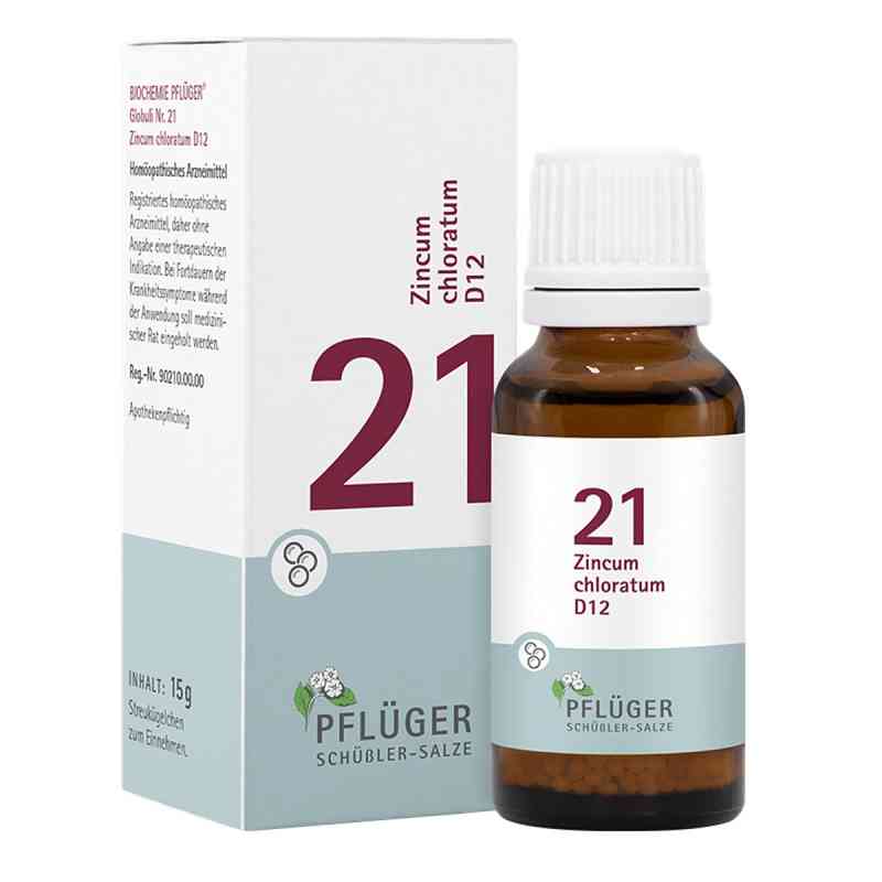 Schüßler-Salze Biochemie Pflüger 21 Zincum Chlor. D12 Globuli 15 g von Homöopathisches Laboratorium Alexander Pflüger Gmb PZN 17278366