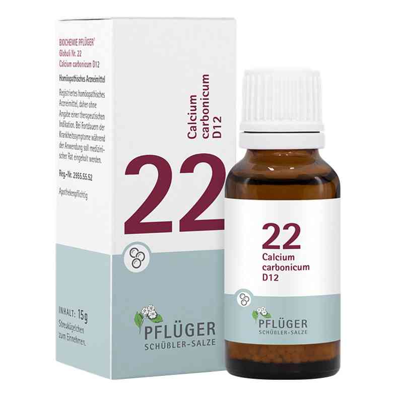 Schüßler-Salze Biochemie Pflüger 22 Calcium Carbon.D12 Globuli 15 g von Homöopathisches Laboratorium Alexander Pflüger Gmb PZN 17278372