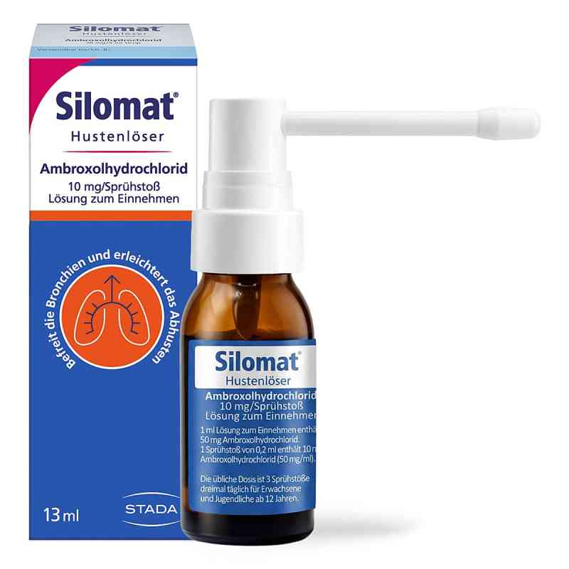 Silomat Hustenlöser Ambroxolhydrochlorid 10 mg/Sprühstoß Lösung  13 ml von STADA Consumer Health Deutschland GmbH PZN 20045157