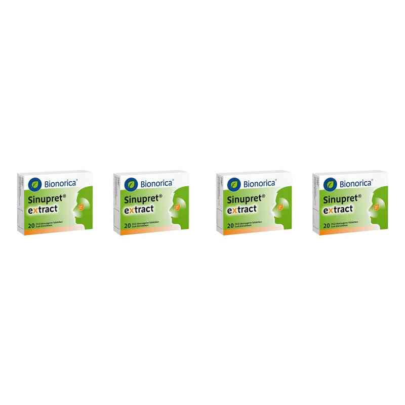 Sinupret Extract überzogene Tabletten 4x20 stk von Bionorica SE PZN 08106346