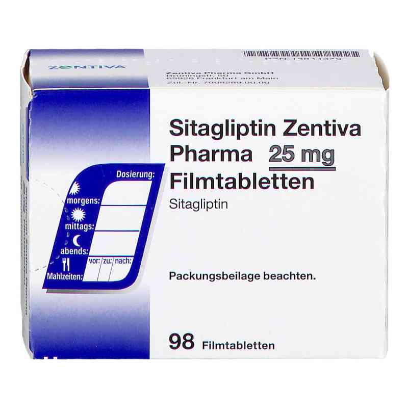 Sitagliptin Zentiva Pharma 25 Mg Filmtabletten 98 stk von Zentiva Pharma GmbH PZN 18841349