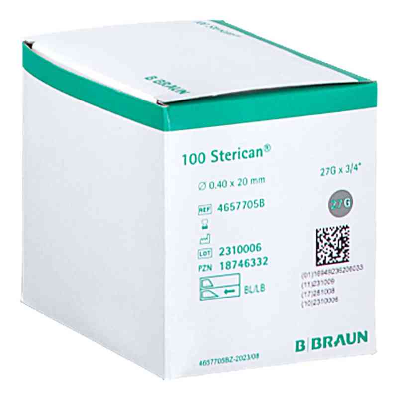 Sterican Einmalkanüle 27 G 20 Mm 100 stk von B. Braun Melsungen AG PZN 18746332