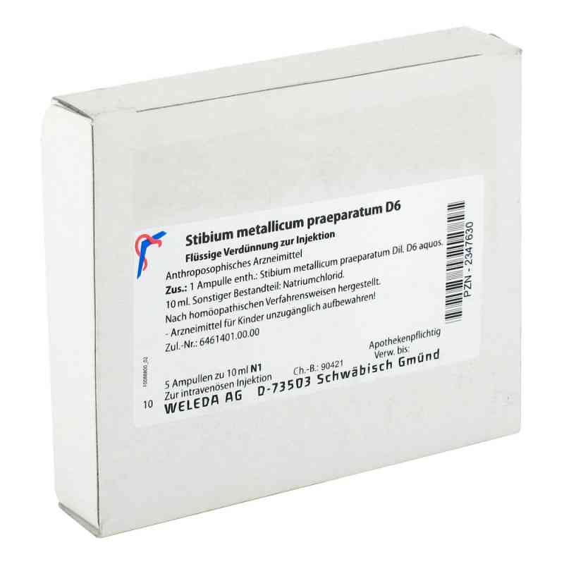 Stibium Met. Praeparatum D6 Ampullen 5X10 ml von WELEDA AG PZN 02347630