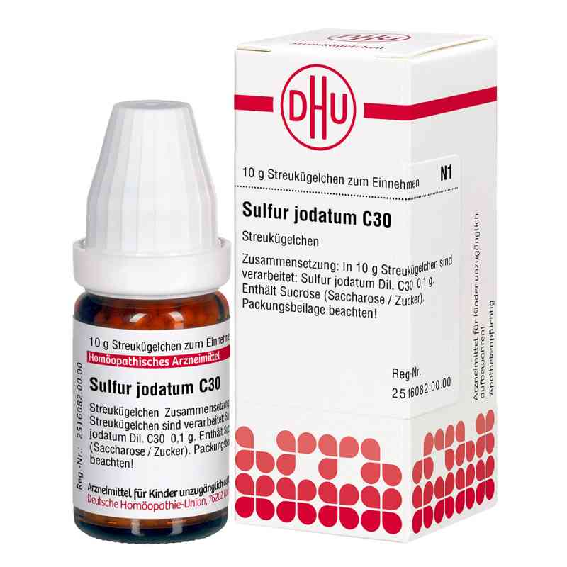 Sulfur Jodat. C30 Globuli 10 g von DHU-Arzneimittel GmbH & Co. KG PZN 04239175