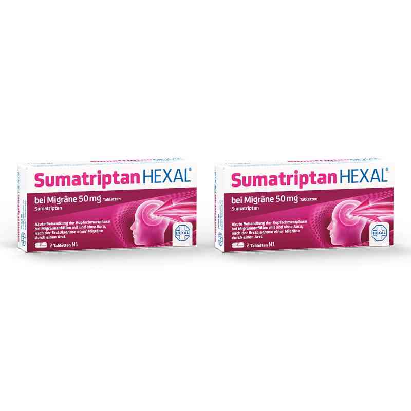 Sumatriptan Hexal Bei Migräne 50 Mg Tabletten 2x2 stk von Hexal AG PZN 08102680