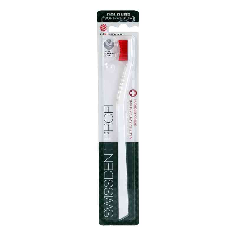 Swissdent Profi Colours Zahnbürste soft-med.weiss/rot 1 stk von Swissdent Cosmetics GmbH PZN 11847900