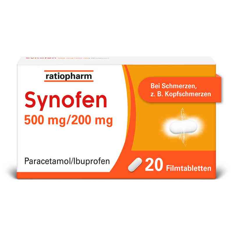Synofen – mit Ibuprofen und Paracetamol 20 stk von ratiopharm GmbH PZN 18218515