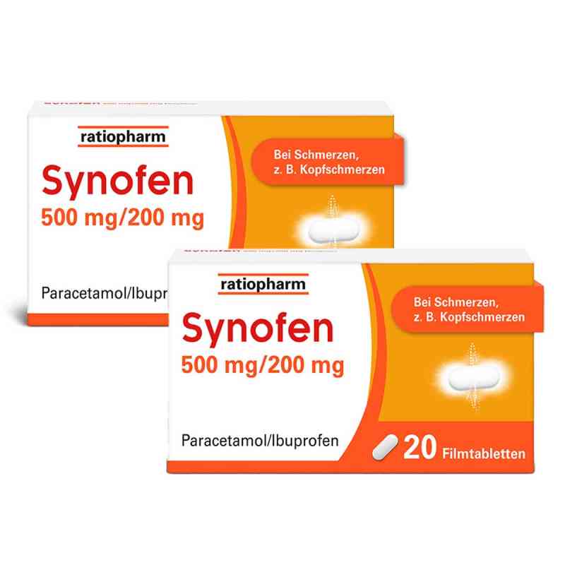 Synofen – mit Ibuprofen und Paracetamol 2x20 stk von ratiopharm GmbH PZN 08106434