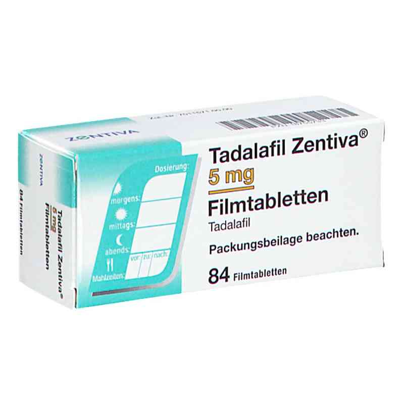 Tadalafil Zentiva 5 Mg Filmtabletten 84 stk von Zentiva Pharma GmbH PZN 18755733