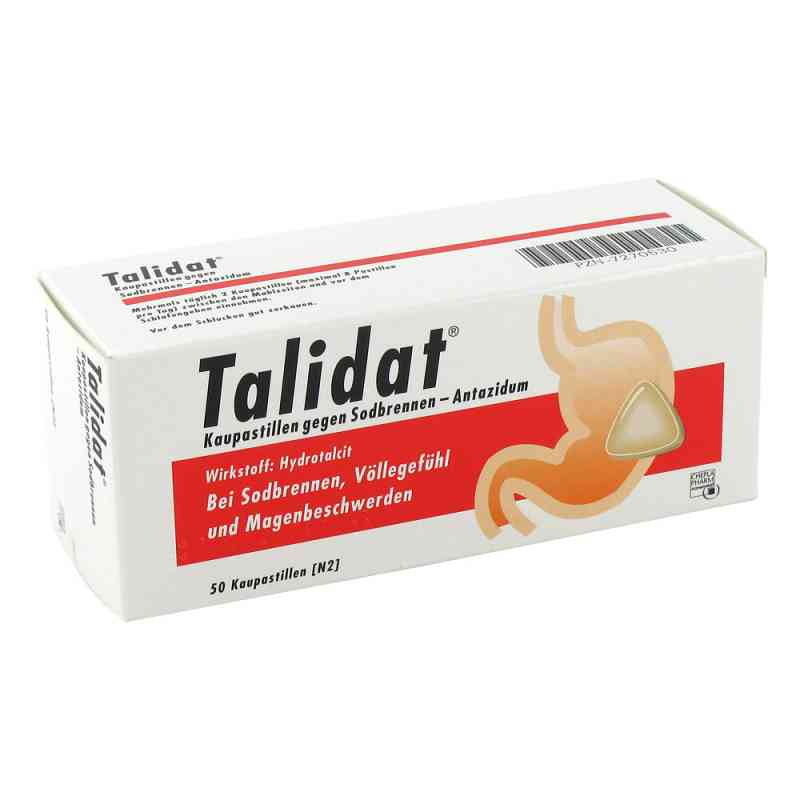Talidat Kaupastillen gegen Sodbrennen 50 stk von CHEPLAPHARM Arzneimittel GmbH PZN 07270530