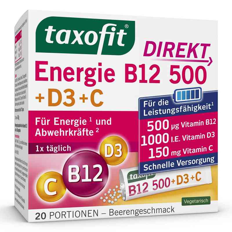 Taxofit Energie B12 500+d3+c Direkt Granulat 20 stk von MCM KLOSTERFRAU Vertr. GmbH PZN 05852334