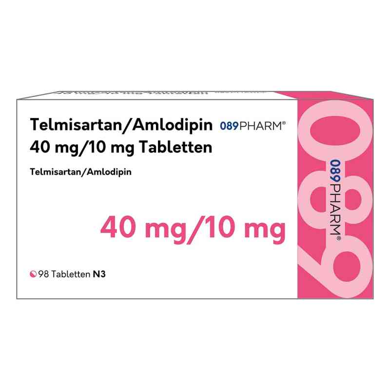 Telmisartan/amlodipin 089pharm 40 Mg/10 Mg Tabletten  98 stk von 089PHARM GmbH PZN 18500855