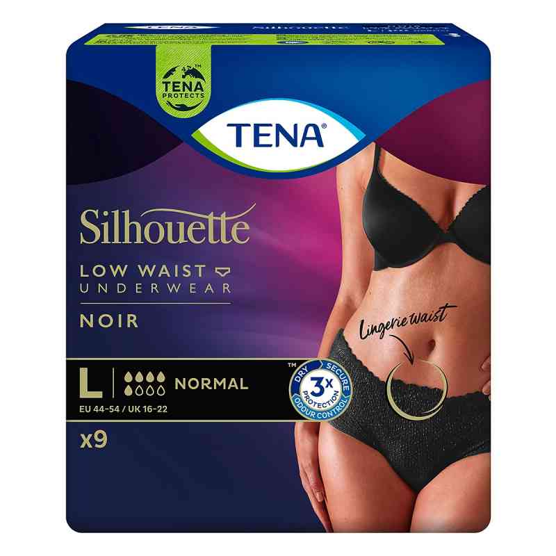 Tena Silhouette Normal 1xunterw.hüfthoch L noir 6X9 stk von Essity Germany GmbH PZN 15236412