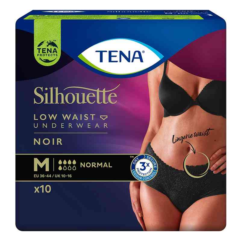 Tena Silhouette Normal 1xunterw.hüfthoch M noir 6X10 stk von Essity Germany GmbH PZN 15236398