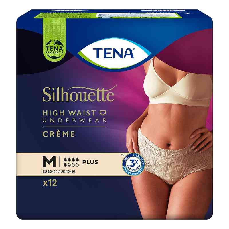 Tena Silhouette Plus 1xunterw.taillenhoch M creme 4X12 stk von Essity Germany GmbH PZN 15236352