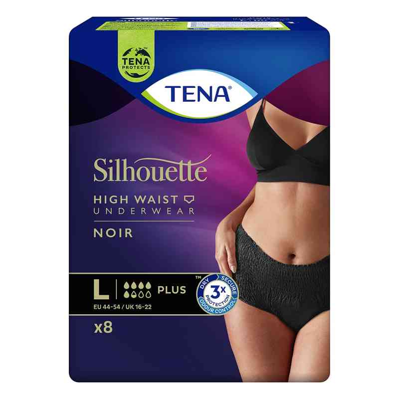 Tena Silhouette Plus L Noir 8 stk von Essity Germany GmbH PZN 16851065